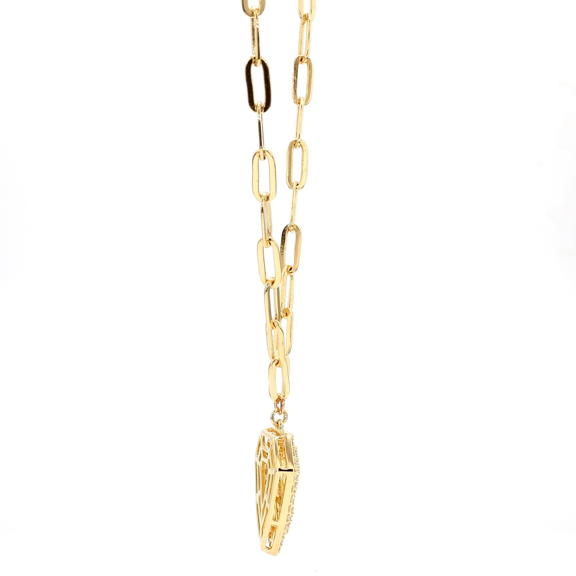 GIA Certified Fancy Deep Yellow Trillion Diamond 1.19 Carat TW Gold Necklace