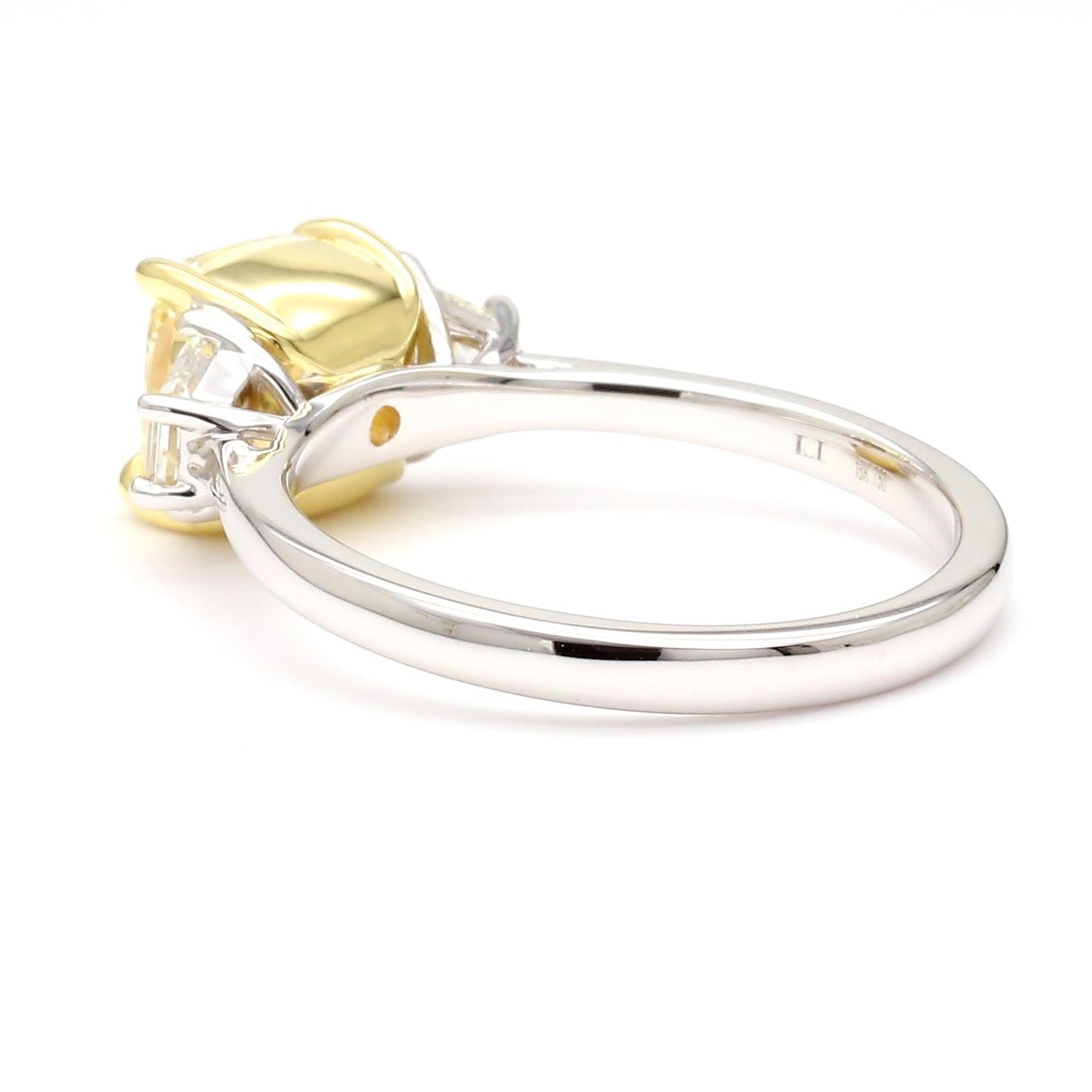 GIA Certified Natural Yellow Cushion Diamond 2.51 Carat TW Gold Cocktail Ring