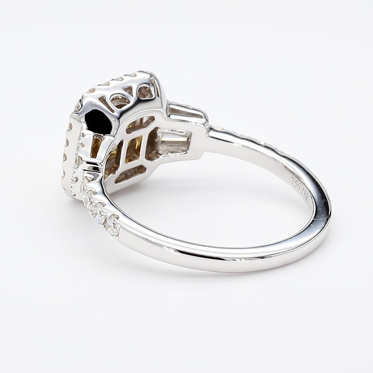 GIA Certified Fancy Yellow Radiant Diamond 1.21 Carat TW Gold Cocktail Ring