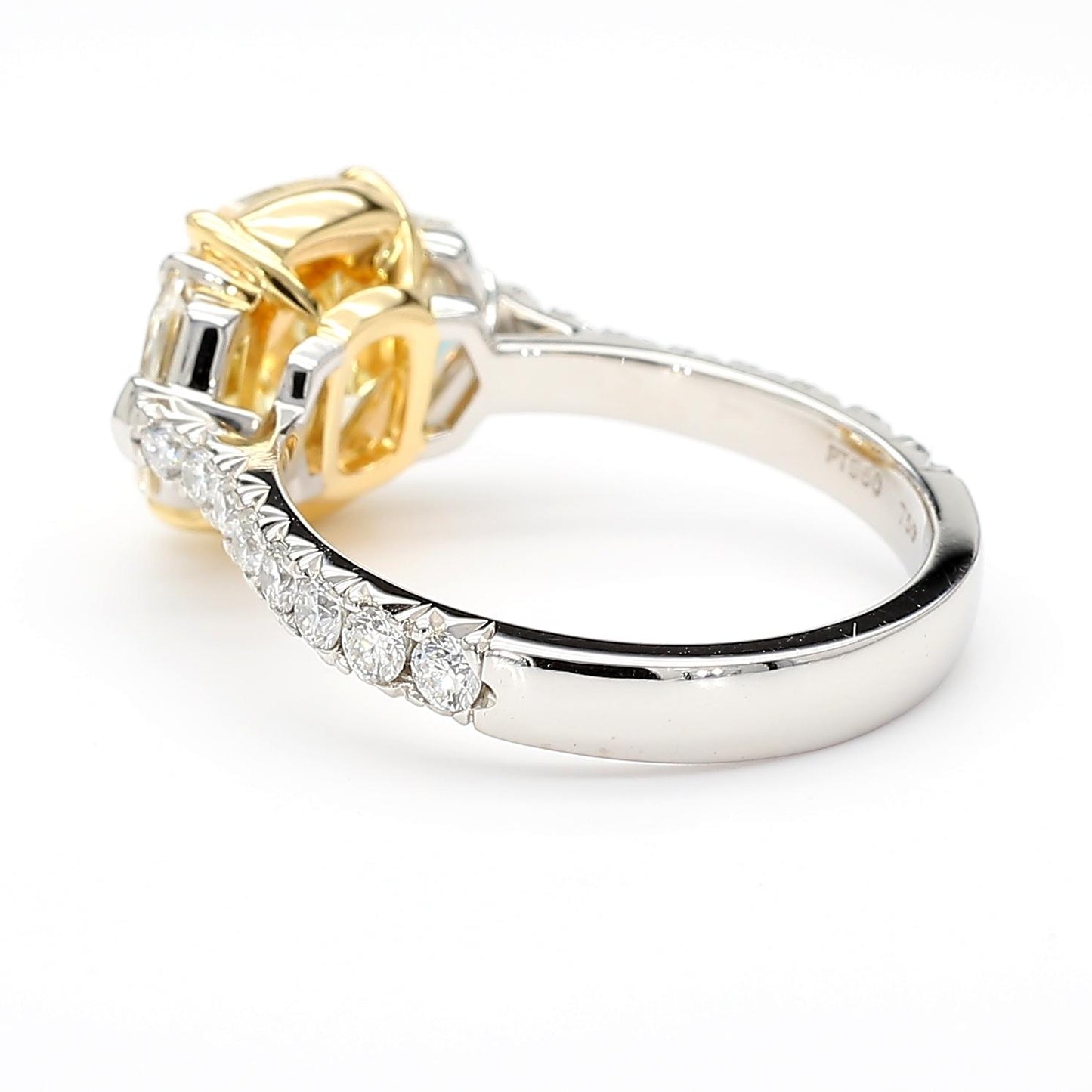 GIA Certified Fancy Brownish Yellow Cushion Diamond 3.99 Carat TW Cocktail Ring