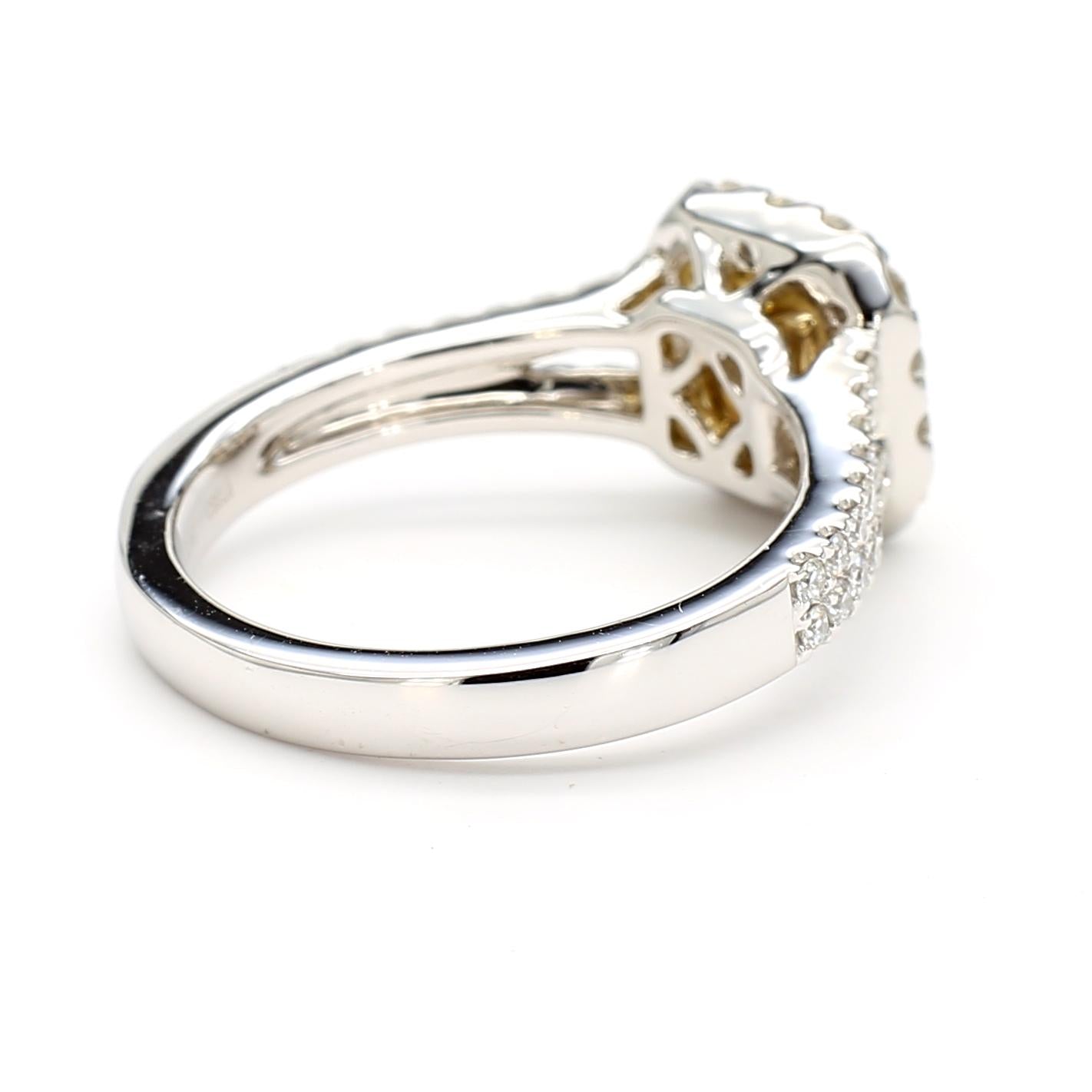 GIA Certified Natural Yellow Radiant Diamond 1.57 Carat TW Gold Cocktail Ring