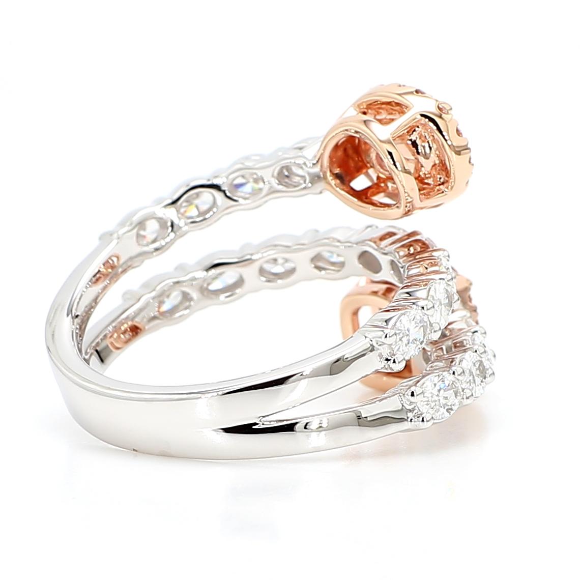 GIA Certified Faint Green Cushion Diamond 2.58 Carat TW Gold Cocktail Ring