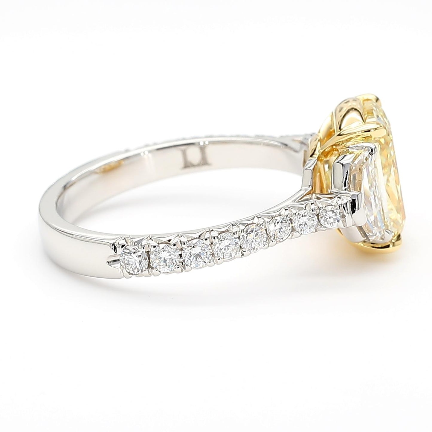 GIA Certified Fancy Brownish Yellow Cushion Diamond 3.99 Carat TW Cocktail Ring