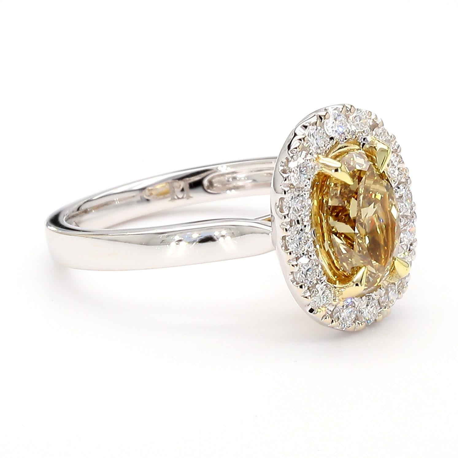 GIA Certified Fancy Brown-Yellow Diamond 1.87 Carat TW Gold Cocktail Ring