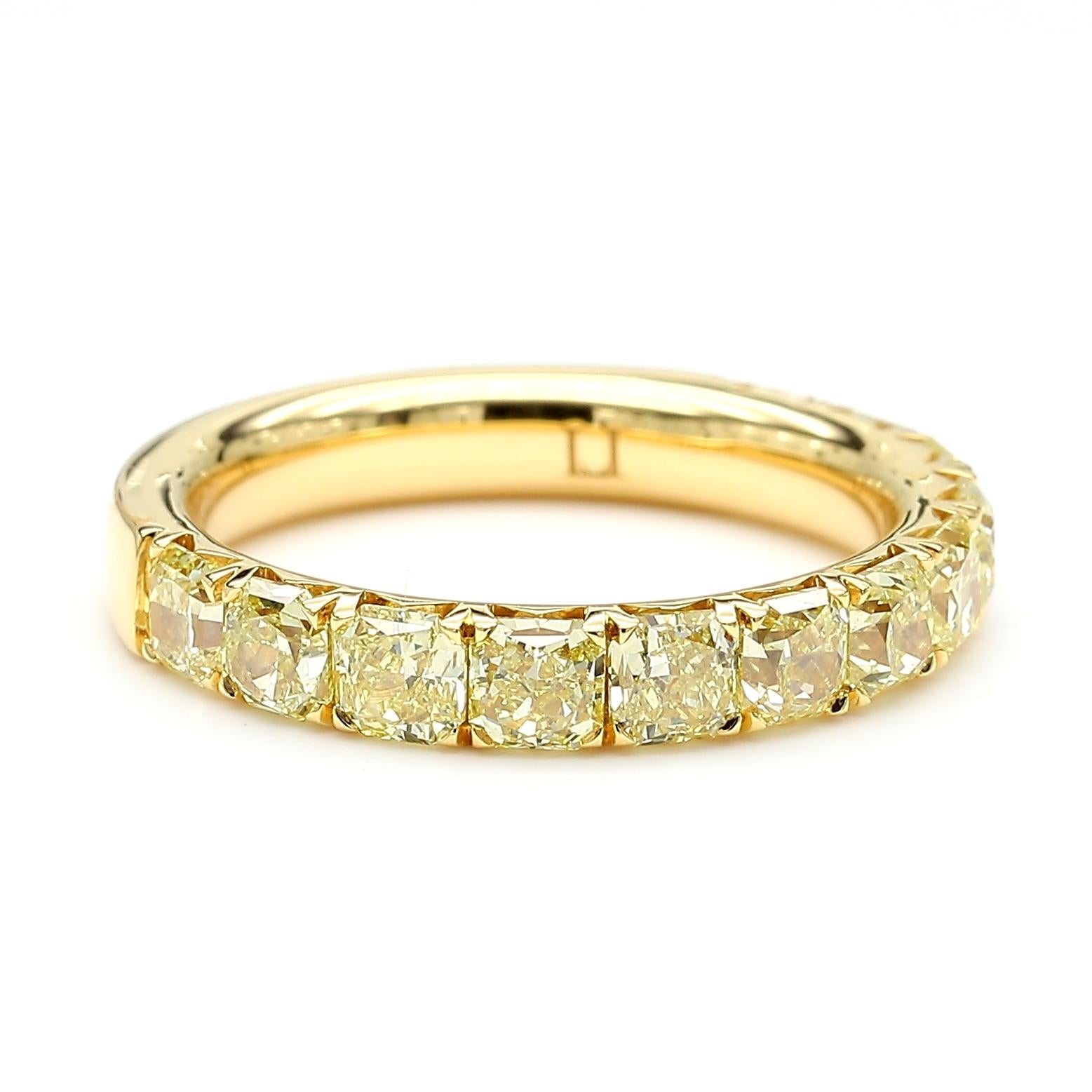 Natural Radiant Diamond 2.21 Carat TW Wedding Band