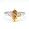 GIA Certified Yellow Marquise Diamond 1.70 Carat TW Cocktail Ring