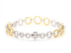 Natural Yellow Round and White Diamond 1.65 Carat TW Gold Tennis Bracelet