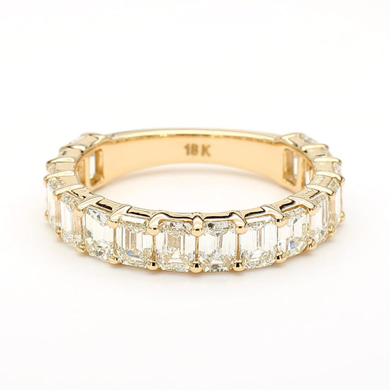 Natural White Emerald Diamond 3.23 Carat TW Gold Ring
