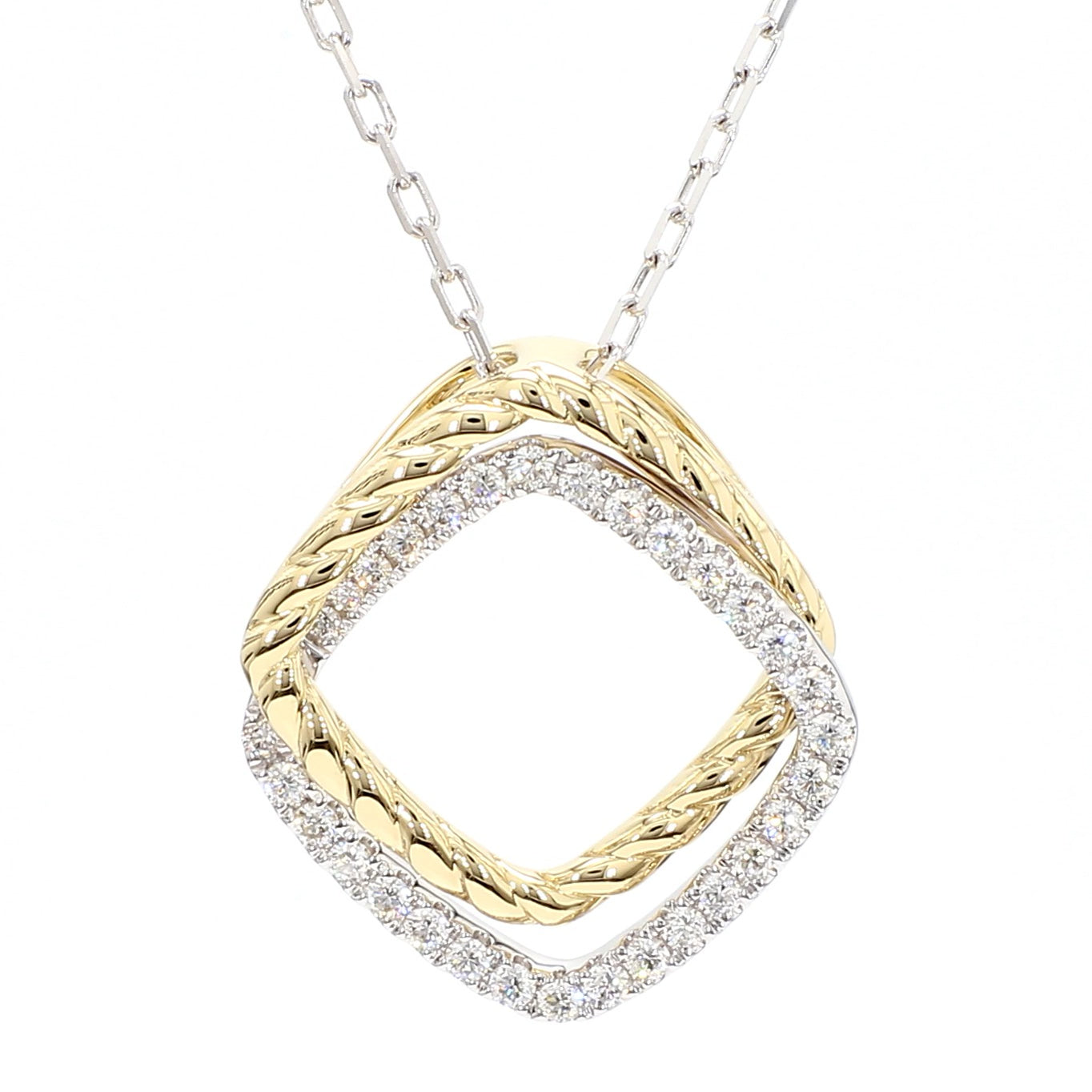 Natural White Round Diamond 0.26 Carat TW Gold Drop Pendant