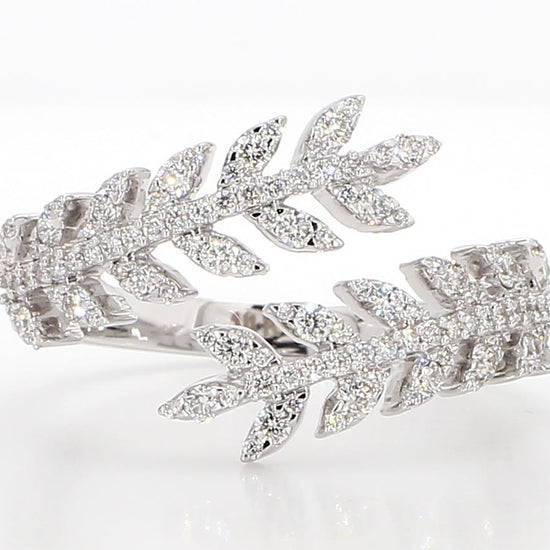Natural White Round Diamond 0.61 Carat TW Gold Ring