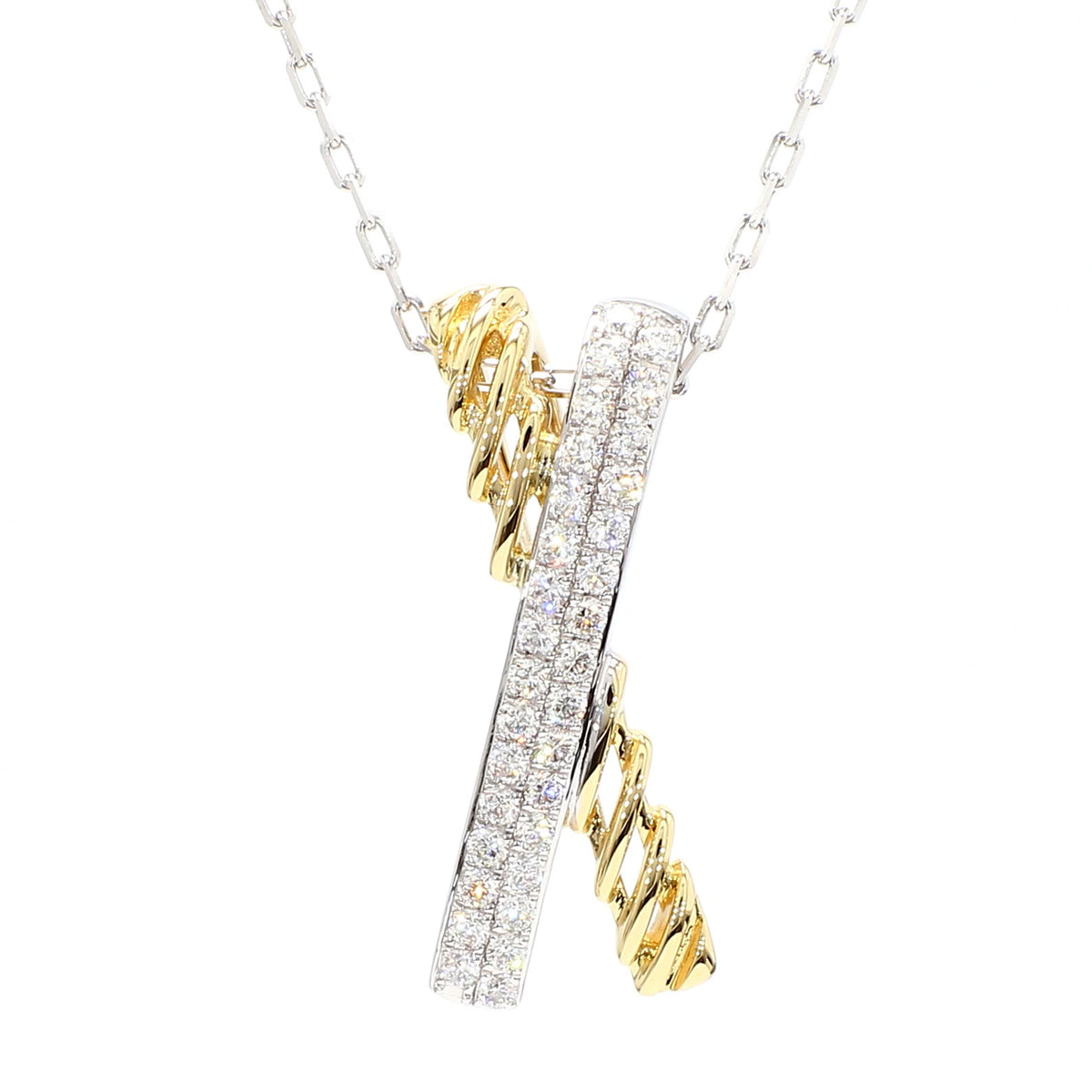 Natural White Round Diamond 0.38 Carat TW Gold Drop Pendant