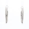 Natural White Round Diamond 2.61 Carat TW White Gold Hoop Earrings