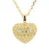 Natural Yellow Round Diamond 1.13 Carat TW Gold Drop Pendant