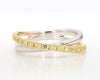 Natural Yellow Round Diamond .47 Carat TW Gold Wedding Band