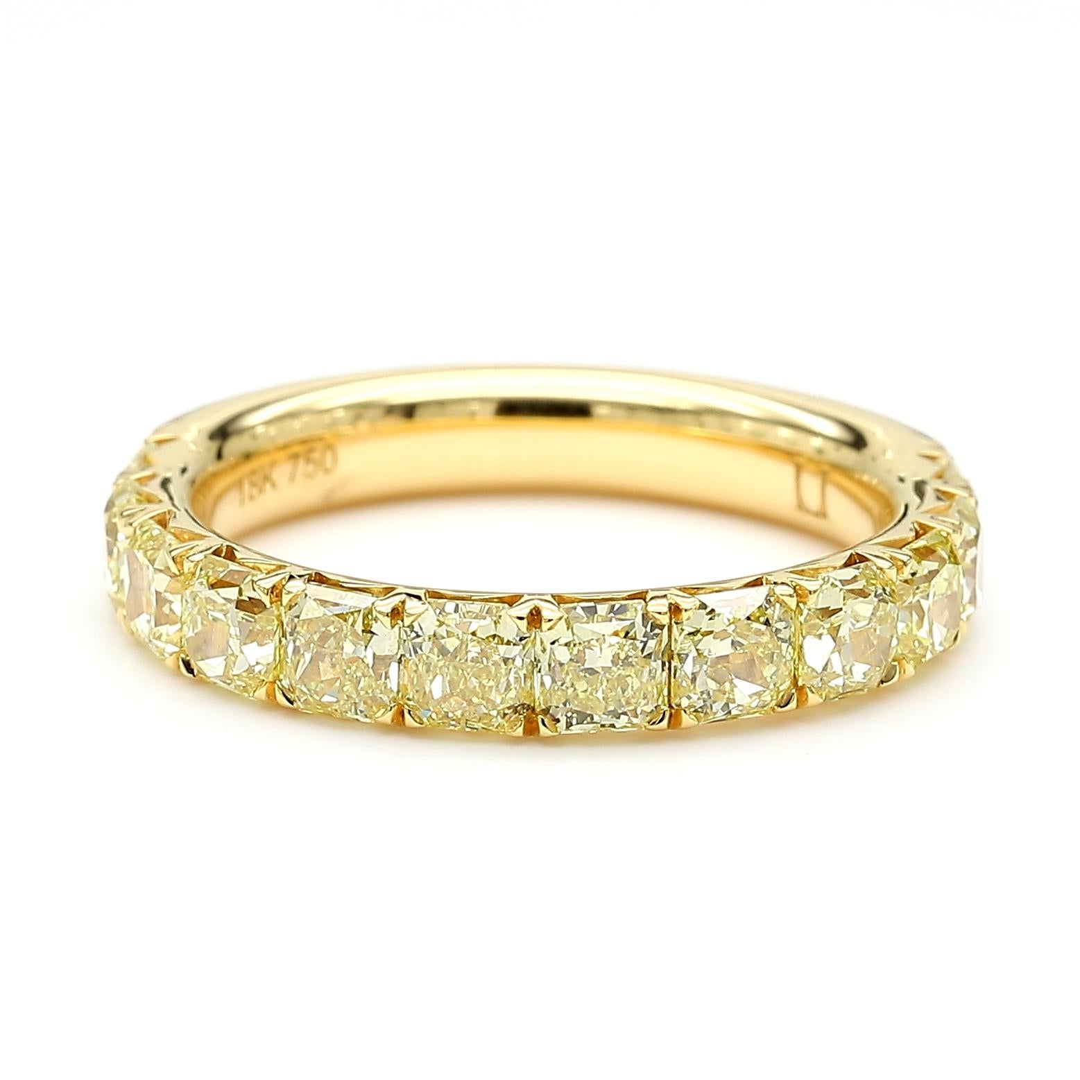 Natural Radiant Diamond 2.21 Carat TW Wedding Band